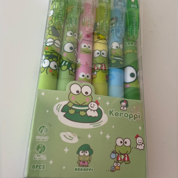 Keroppi Pen Pack 6pcs - Picture 3 of 3